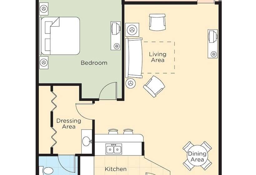 １ベッドルームアパートメント, Club Wyndham Dolphin S Cove