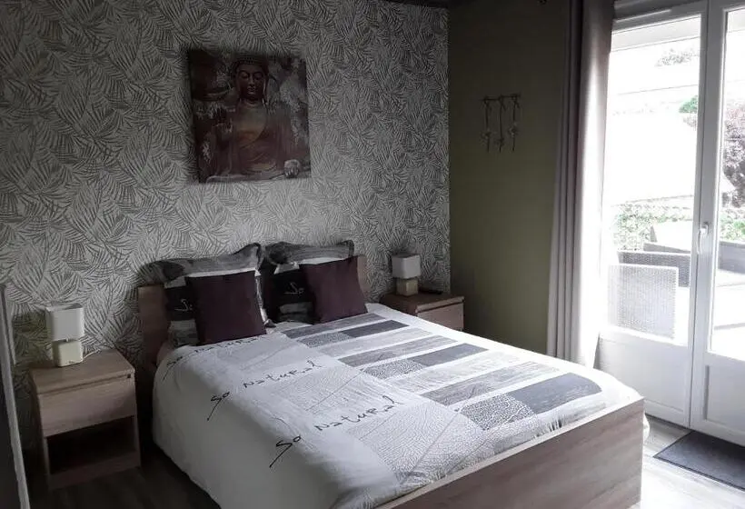 テラス付きスタンダードルーム, L Amarante Chambres D Hôtes Villefranche De Panat