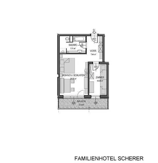 スイート（家族用）, Almfamilyhotel Scherer