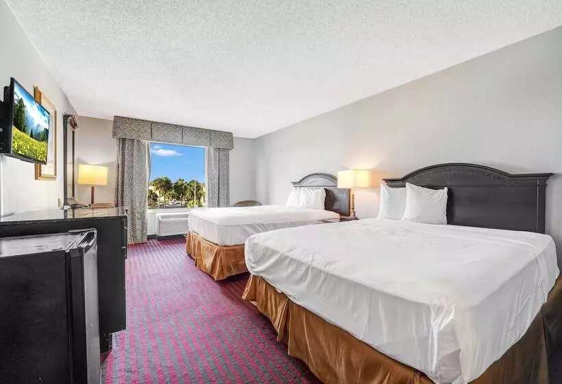 ２ダブルベッドのスタンダードルーム, Super 8 By Wyndham Orlando Near Florida Mall