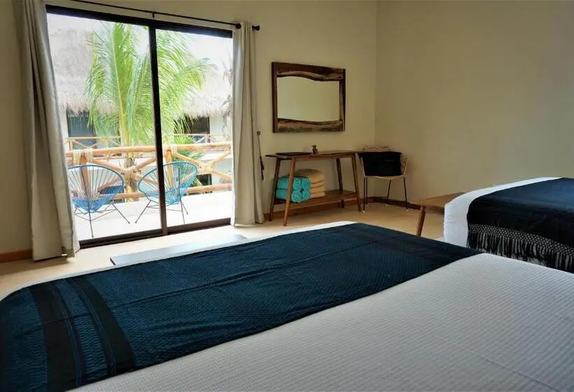 ２ダブルベッドのスタンダードルーム, La Puerta Azul Beachfront  Adults Only