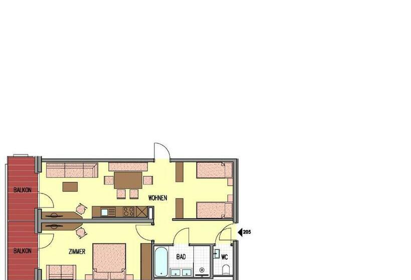 דירת חדר עם טרסה, Garni Alpenjuwel Residenz