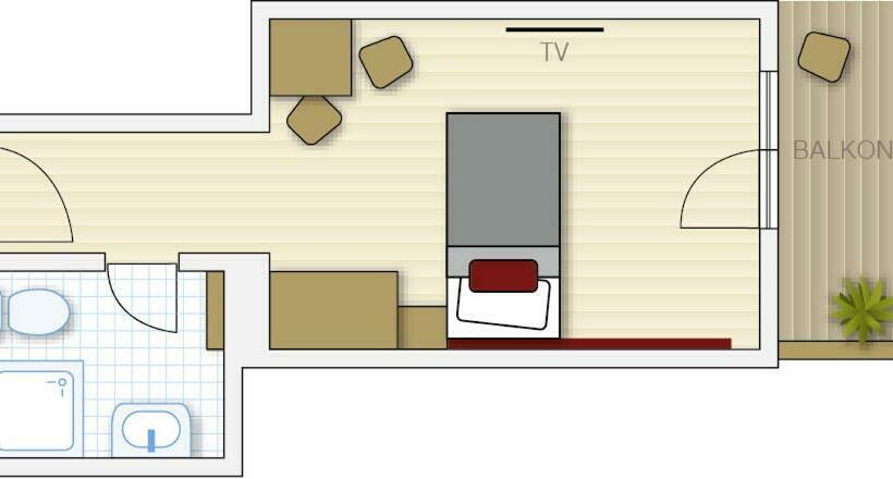 バルコニー付きシングルスタンダードルーム, Gasthof Edelweiß