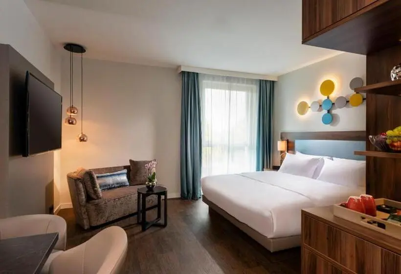 キングサイドベッドのスタンダードワンルーム, Hyatt House Frankfurt Eschborn