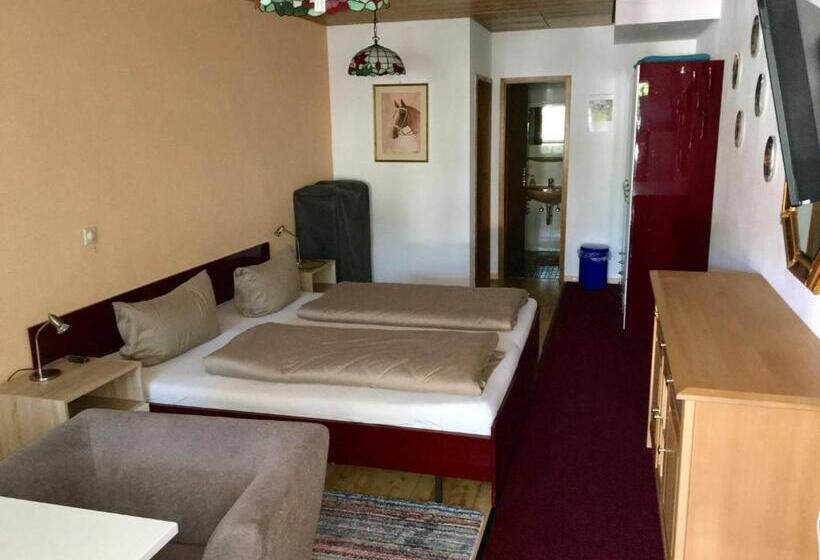 Quarto standart com terraça, Gästehaus Am Lindenweg