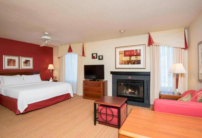 带大床的标准工作室, Residence Inn Kalamazoo East