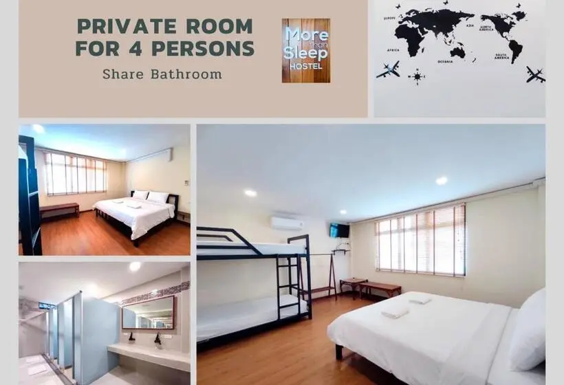 اتاق استاندارد چهارنفره با سرویس بهداشتی مشترک, More Than Sleep Hostel Pak Chong  Khao Yai