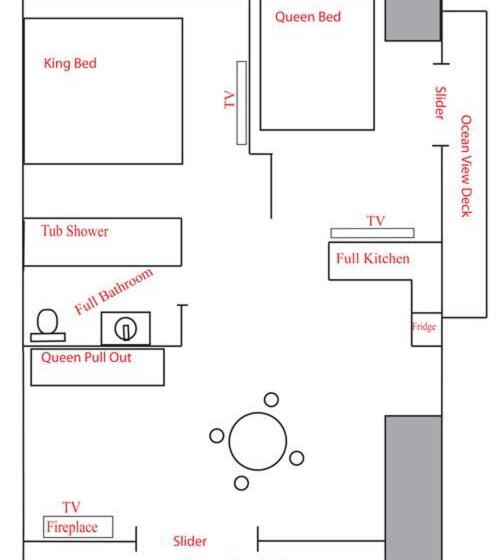 带2个卧室的套房, Sea Cliff House Motel