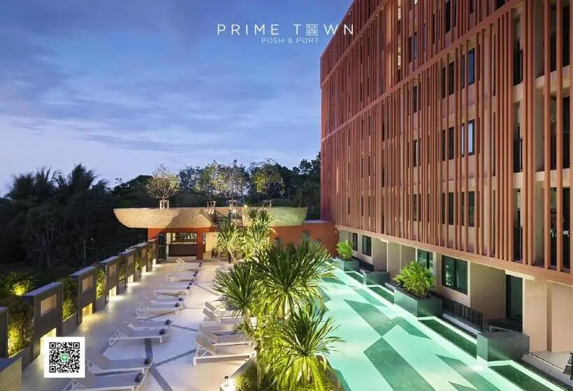 آپارتمان 1 خوابه با چشم‌انداز استخر, Prime Town   Posh & Port Hotel Phuket