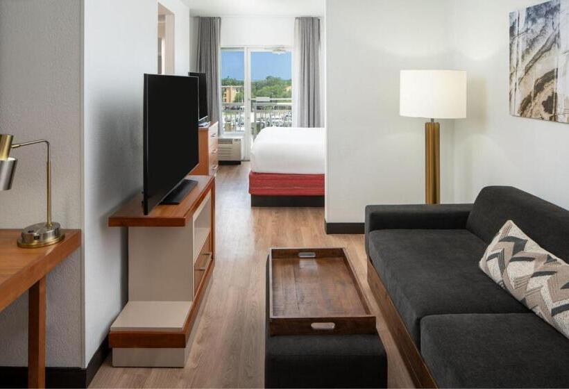 带大床的标准工作室, Springhill Suites By Marriott Charleston Riverview