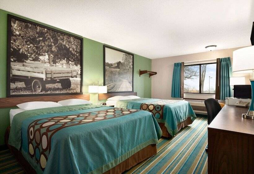 ２ダブルベッドのスタンダードルーム, Super 8 By Wyndham Rantoul