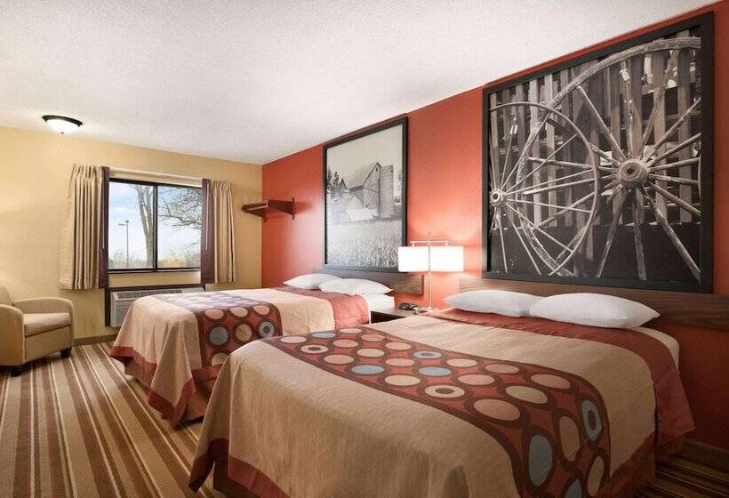 ２ダブルベッドのスタンダードルーム, Super 8 By Wyndham Rantoul