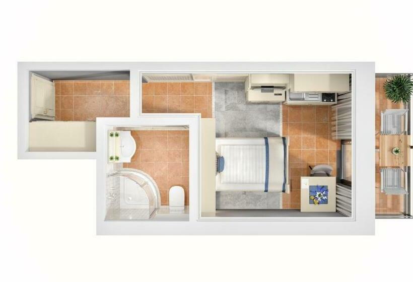 חדר סטנדרט יחיד, Mondi Hotel Tscherms