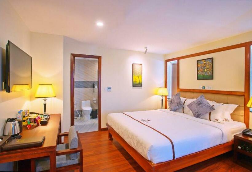 חדר דחוקס עם מיטת קינג, Poulo Wai Hotel & Apartment