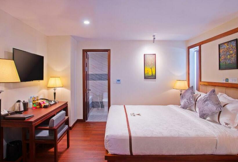 חדר דחוקס עם מיטת קינג, Poulo Wai Hotel & Apartment