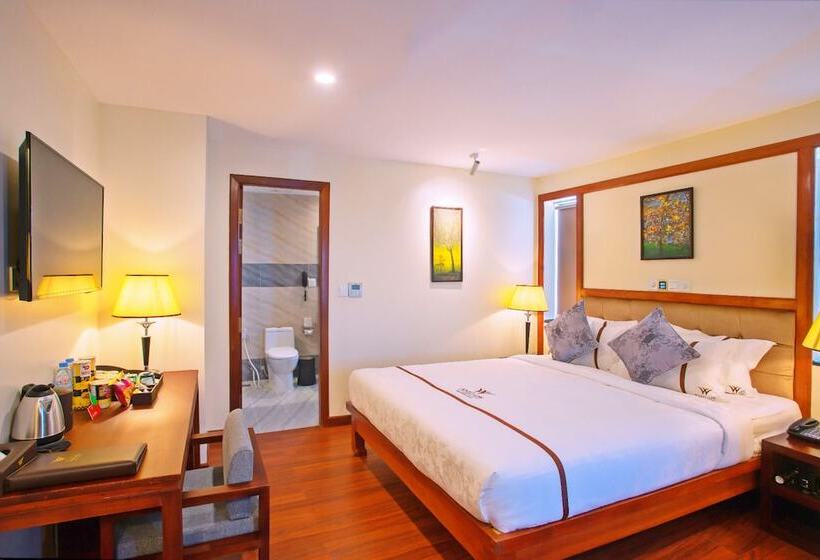 חדר דחוקס עם מיטת קינג, Poulo Wai Hotel & Apartment