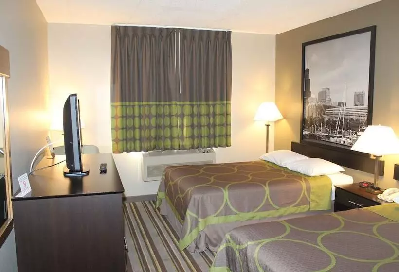 ２ダブルベッドのスタンダードルーム, Super 8 By Wyndham Bridgeview/chicago Area