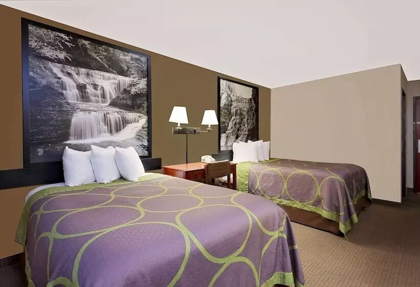 اتاق استاندارد با 2 تخت دوبل, Super 8 By Wyndham Ithaca