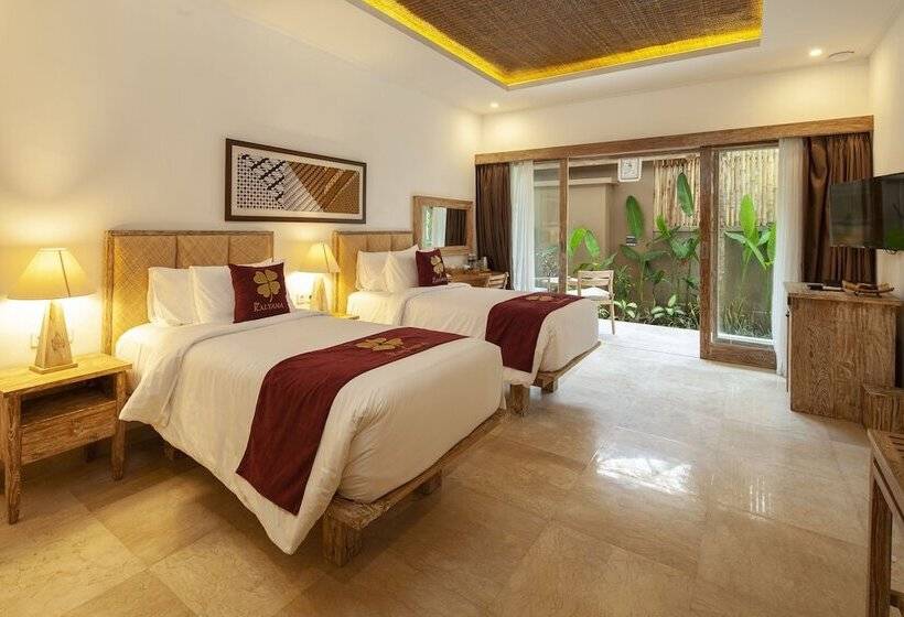 غرفة ديلوكس مطلة على حمام السباحة, The Kalyana Ubud Resort