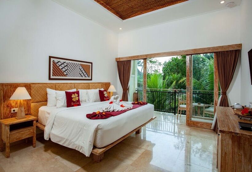 غرفة ديلوكس مطلة على حمام السباحة, The Kalyana Ubud Resort