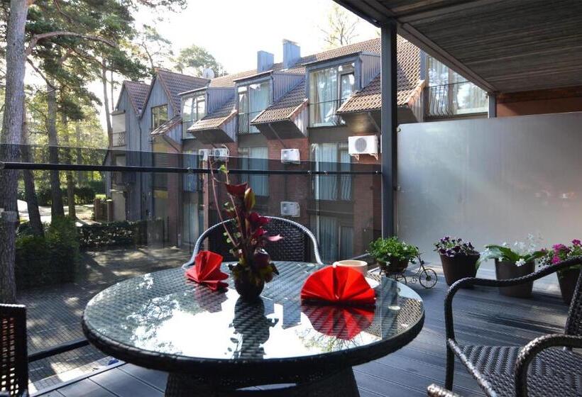 آپارتمان 1 خوابه با بالکن, Saulės Krantas