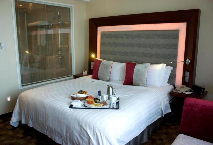 디럭스 룸 킹사이즈 침대, Novotel Atlantis Shanghai   Breakfast In The Clouds With River View In The Revolving Restaurant