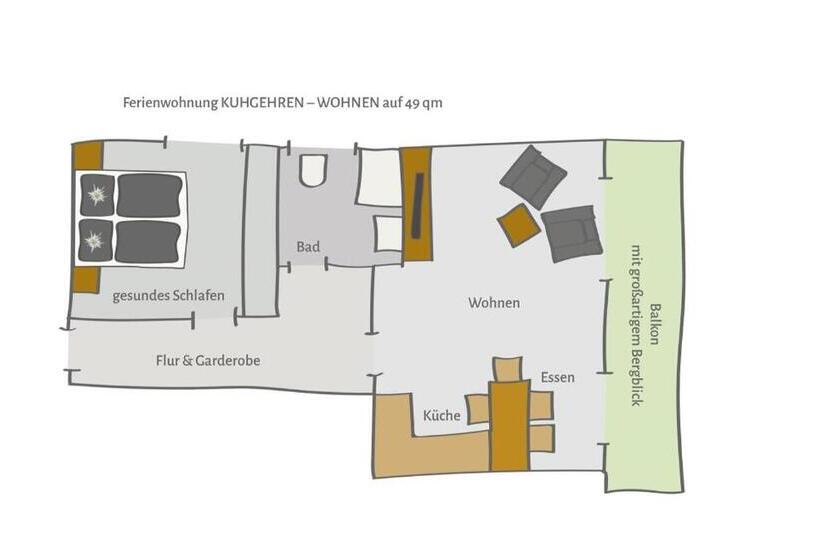 Апартаменты 1 Спальня с Балконом, Gästehaus Rappenkopf