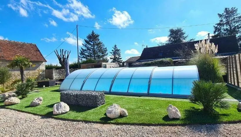 ２ベッドルームハウス, Gîte Atypique 2 à 8 Personnes Avec Piscine Jacuzzi Proche Châteaux De La Loire