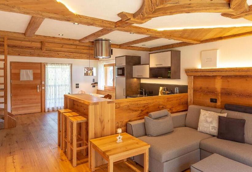 דירת פנטהאוז 2 חדרי שינה, Chalet Mornà