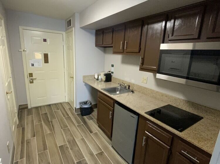 带2个双人床的标准工作室, Quality Inn & Suites University Airport