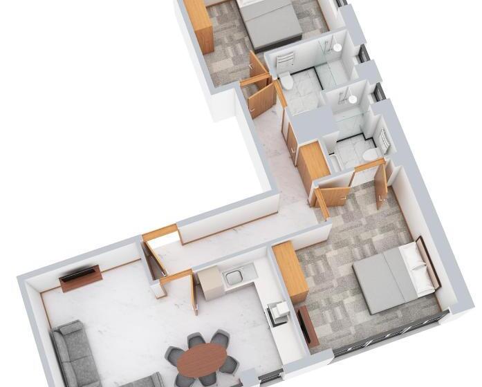 2ベッドルームデラックスアパートメント, Sanctum Belsize Road