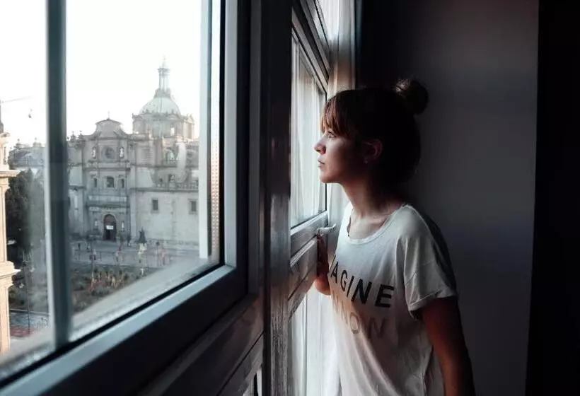 キングサイズベッドのデラックスルーム, Zocalo Central & Rooftop Mexico City