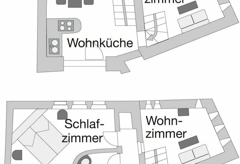 复式房间, Agriturismo Podere Cortilla