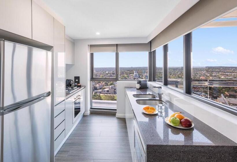 带2个卧室的套房, Meriton Suites Church Street, Parramatta