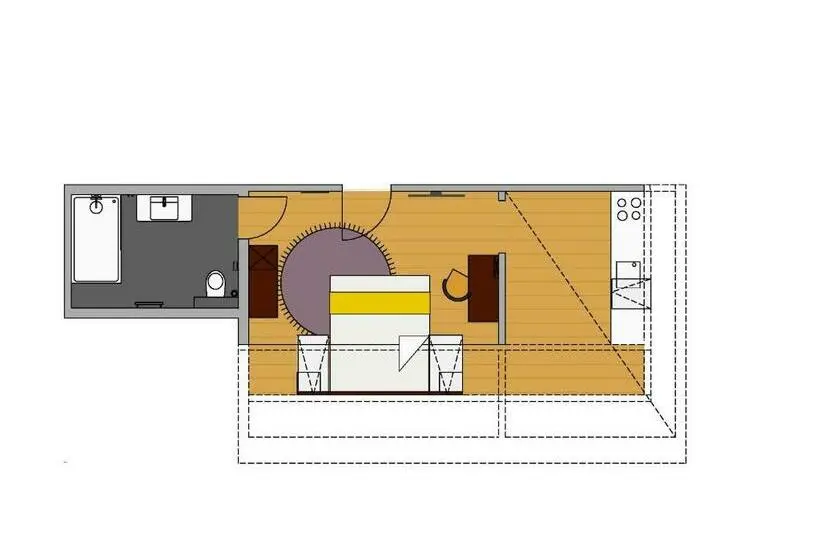 １ベッドルームアパートメント, Bahnhof Erzingen, Hotel, Coffee & More