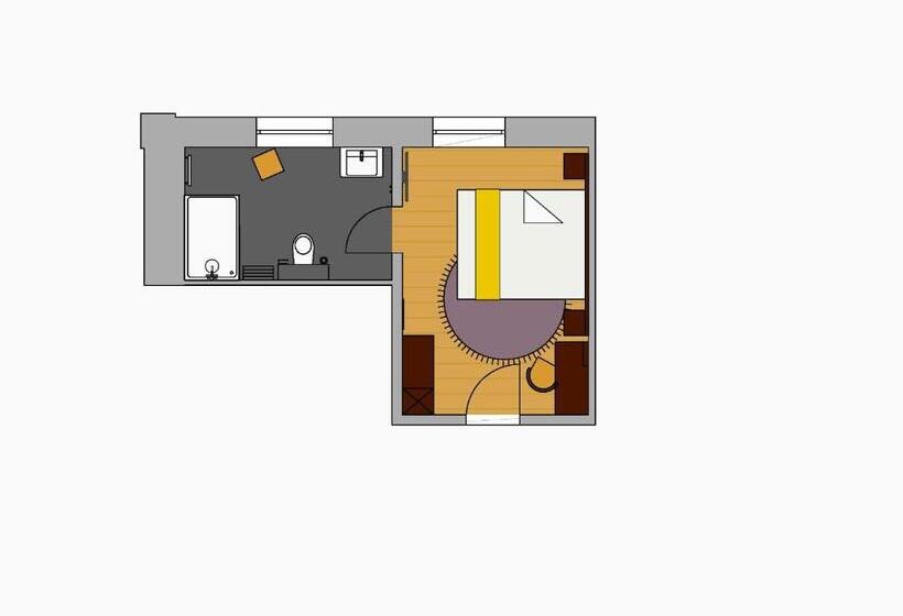 חדר דלוקס, Bahnhof Erzingen, Hotel, Coffee & More