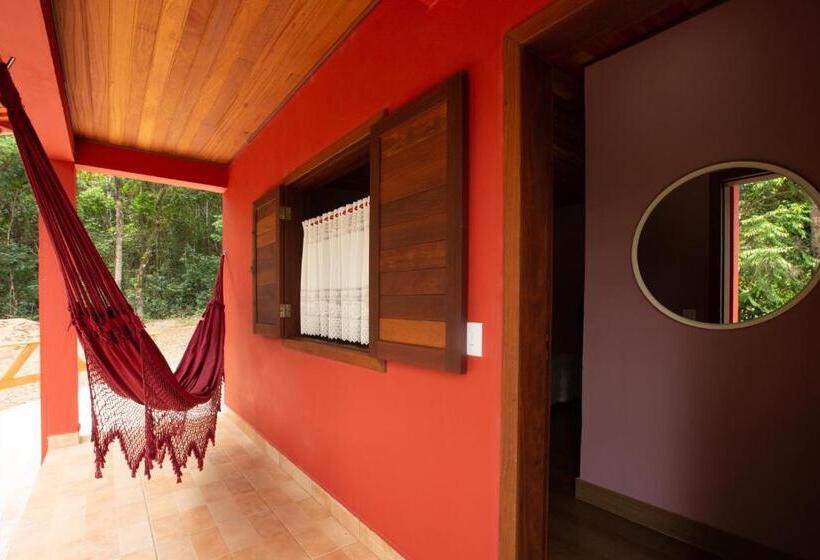 חדר סטנדרט לשלושה עם מרפסת, Ecopousada Serra Verde