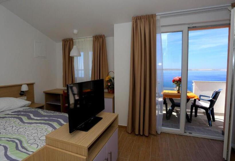 חדר סטנדרט נוף לים עם מרפסת, Pension Augustino