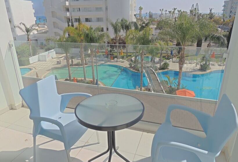 غرفة قياسية مطلّة علي حمام السباحة, Anesis