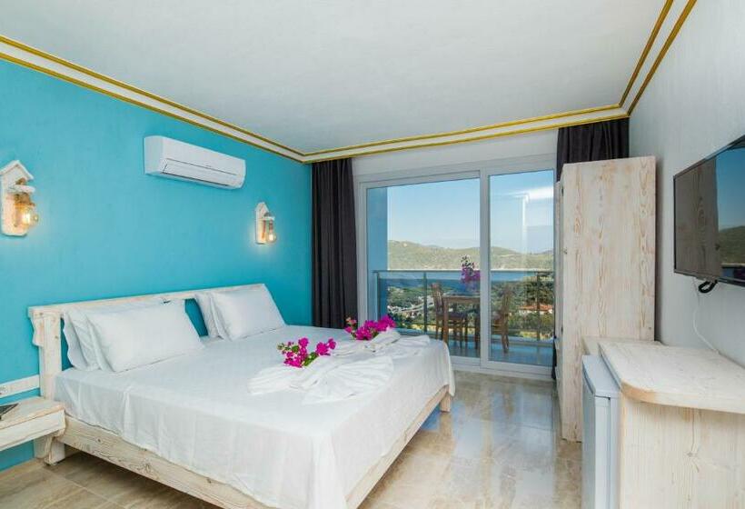 اتاق استاندارد با چشم‌انداز دریا, Kas Sun Glare Otel