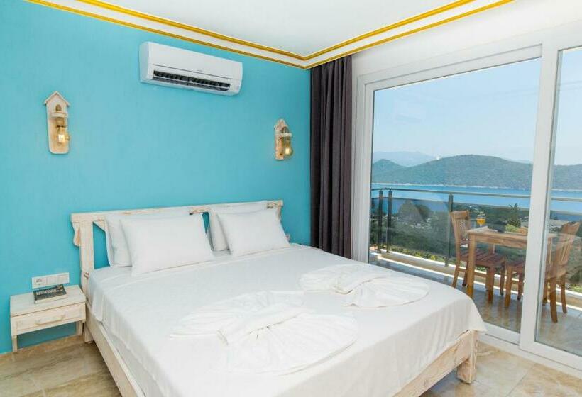 اتاق لوکس با چشم‌انداز دریا, Kas Sun Glare Otel