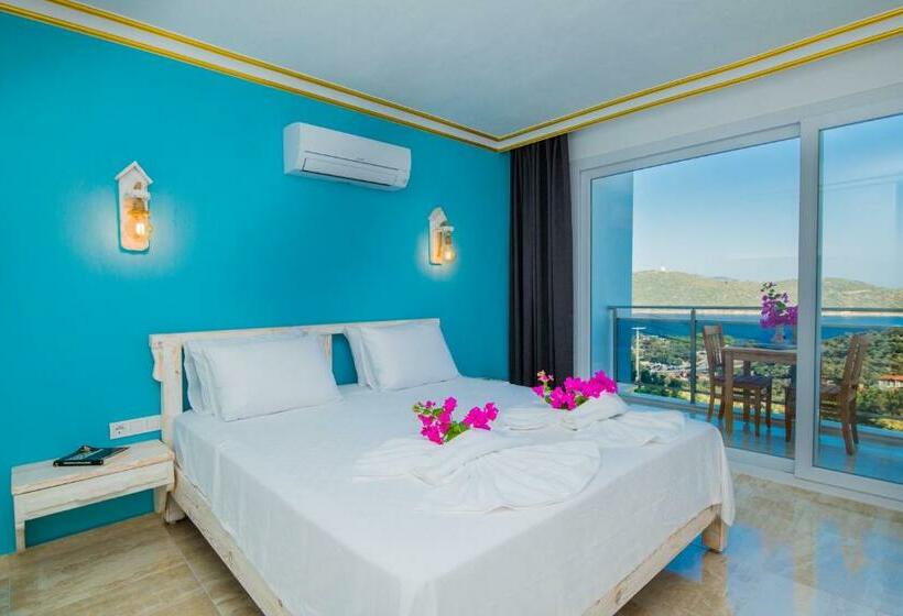 اتاق استاندارد با چشم‌انداز دریا, Kas Sun Glare Otel