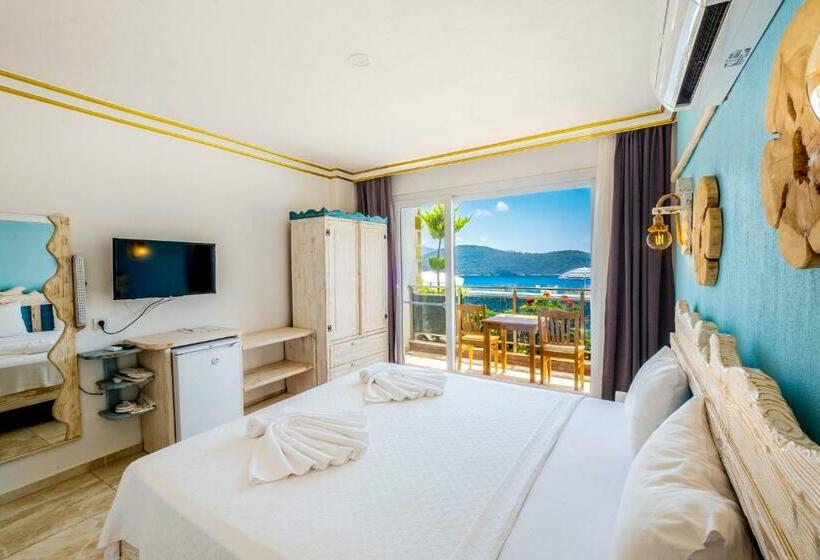 اتاق استاندارد با چشم‌انداز دریا, Kas Sun Glare Otel