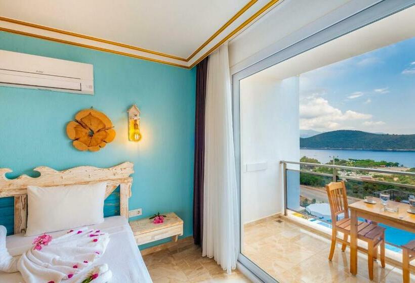 اتاق استاندارد با چشم‌انداز دریا, Kas Sun Glare Otel