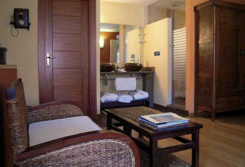 キングサイズベッドのデラックスルーム, Posada Real La Vieja Chimenea Spa