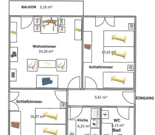 Апартаменты 2 Спальни, Ferienanlage Seehof