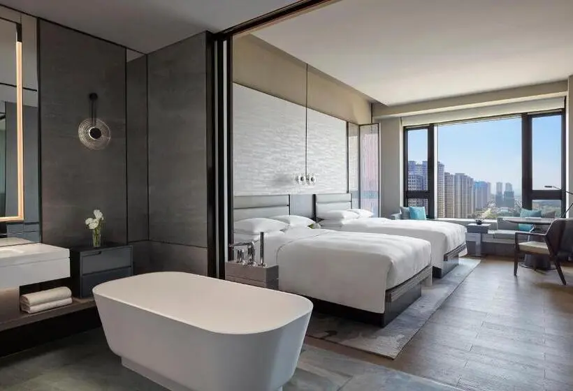 クイーンサイズベッドのエクゼクティブルーム, Wuhan Marriott Hotel Optics Valley