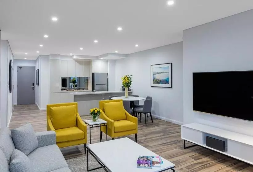 デラックススイートの３ベッドルーム, Meriton Suites Bondi Junction