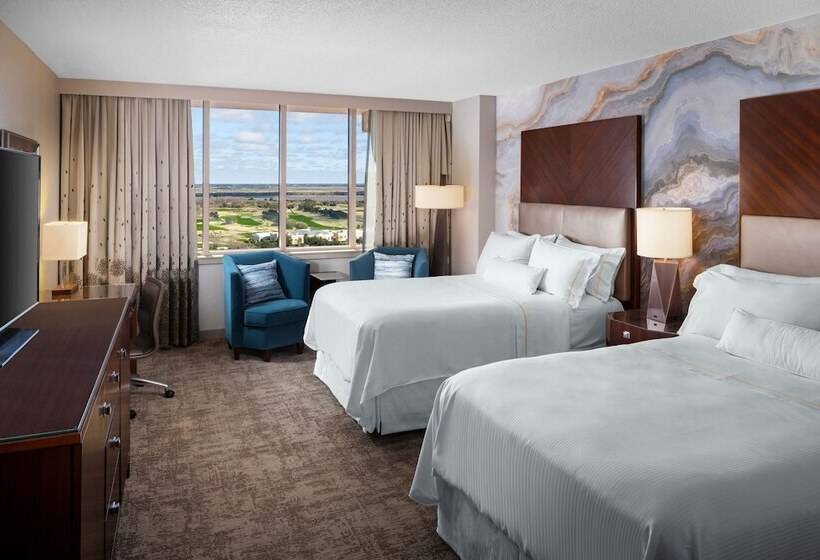 带2个双人床的标准工作室, The Westin Savannah Harbor Golf Resort & Spa