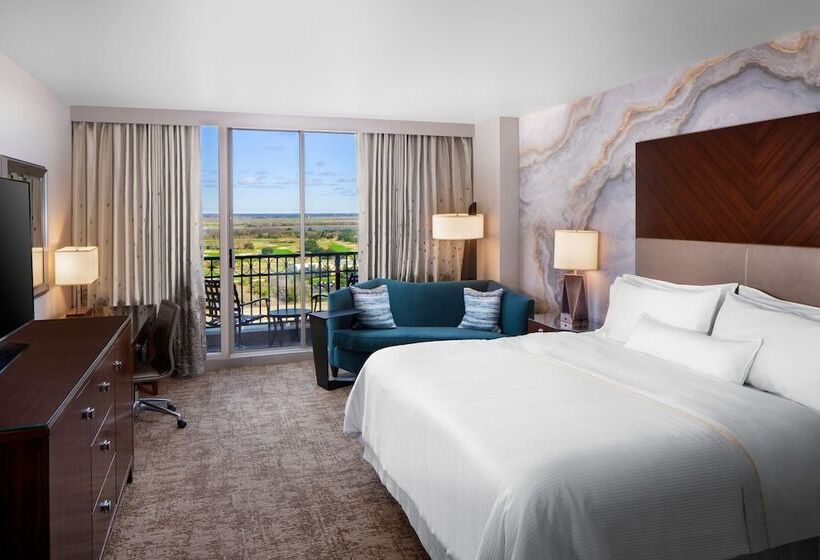 带高尔夫球场景观及夫妻床的标准房间, The Westin Savannah Harbor Golf Resort & Spa